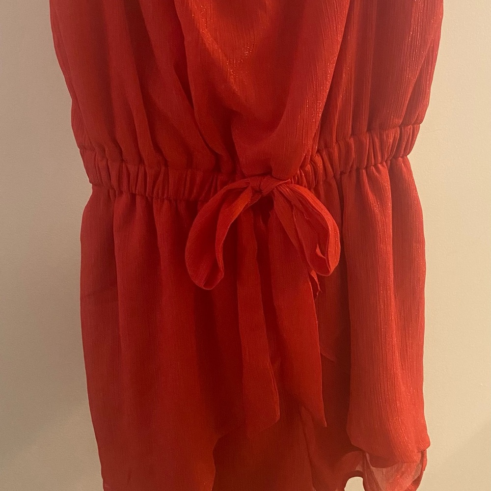 Red romper strapless small - Picture 2 of 4